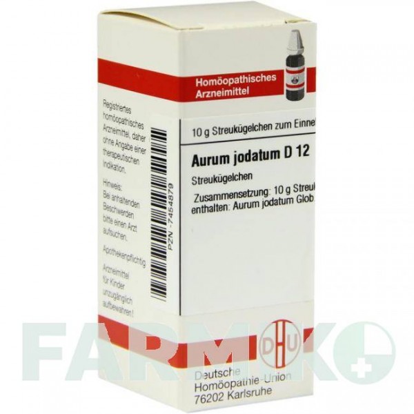 АУРУМ ЙОДАТУМ (AURUM JODATUM) D 12 глобули 10 г - Гомеопатия DHU