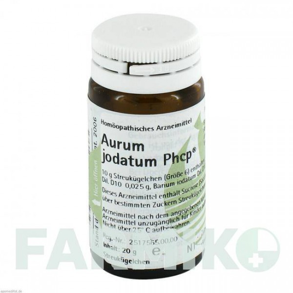 АУРУМ ЙОДАТУМ (AURUM JODATUM) глобули 20 г - Гомеопатія PHONIX LABORATORIUM