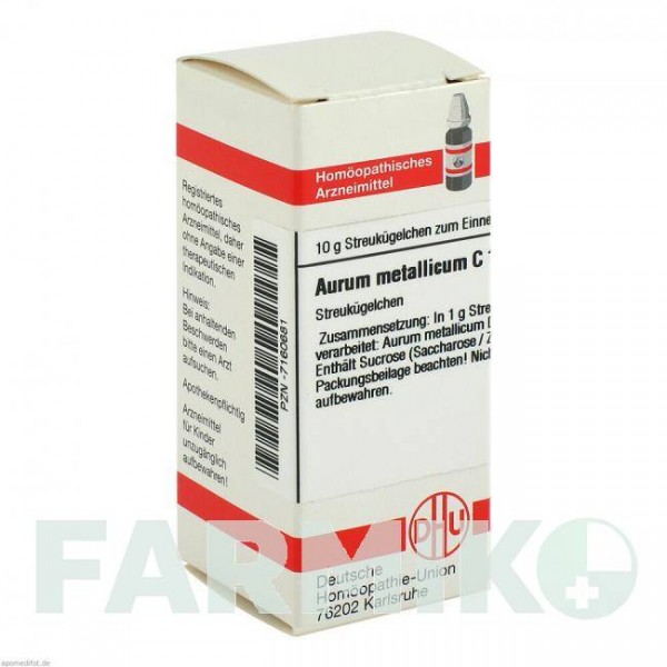 АУРУМ МЕТАЛЛИКУМ (AURUM METALLICUM) C 12 глобули 10 г - Гомеопатия DHU