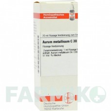 АУРУМ МЕТАЛЛИКУМ (AURUM METALLICUM) C 30 раствор 20 мл - Гомеопатия DHU