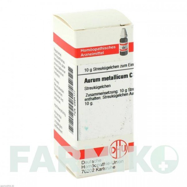 АУРУМ МЕТАЛЛИКУМ (AURUM METALLICUM) C 30 глобули 10 г - Гомеопатия DHU