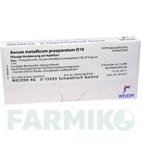 АУРУМ МЕТАЛЛИКУМ (AURUM METALLICUM) D 10 ампулы 8 шт - Гомеопатия WELEDA