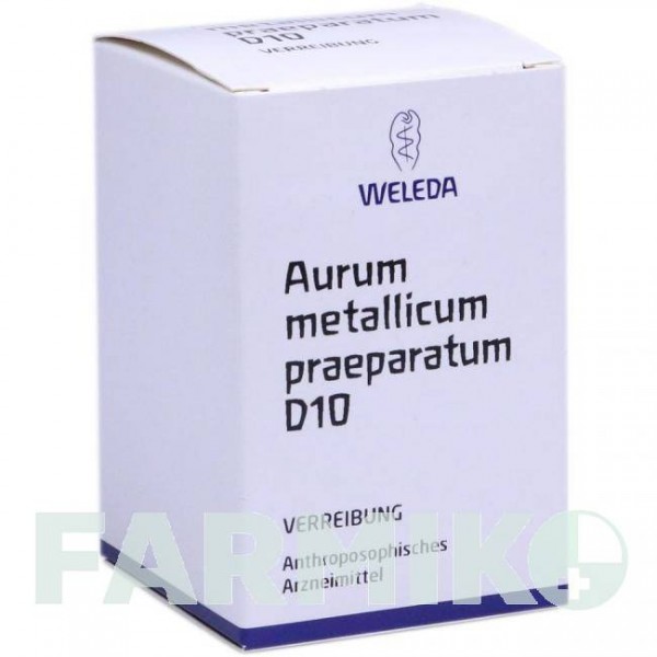 АУРУМ МЕТАЛІКУМ (AURUM METALLICUM) D 10 тритурація 50 г - Гомеопатія WELEDA
