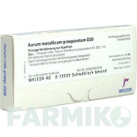 АУРУМ МЕТАЛЛИКУМ (AURUM METALLICUM) D 20 ампулы 8 шт - Гомеопатия WELEDA