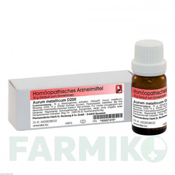 АУРУМ МЕТАЛІКУМ (AURUM METALLICUM) D 200 глобули 10 г - Гомеопатія DR.RECKEWEG
