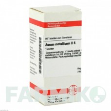 АУРУМ МЕТАЛЛИКУМ (AURUM METALLICUM) D 6 таблетки 80 шт - Гомеопатия DHU