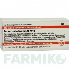 АУРУМ МЕТАЛЛИКУМ (AURUM METALLICUM) LM XVIII глобули 5 г - Гомеопатия DHU