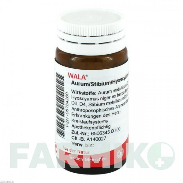 АУРУМ СТИБІУМ (AURUM STIBIUM) глобули 20 г - Гомеопатія WALA HEILMITTEL