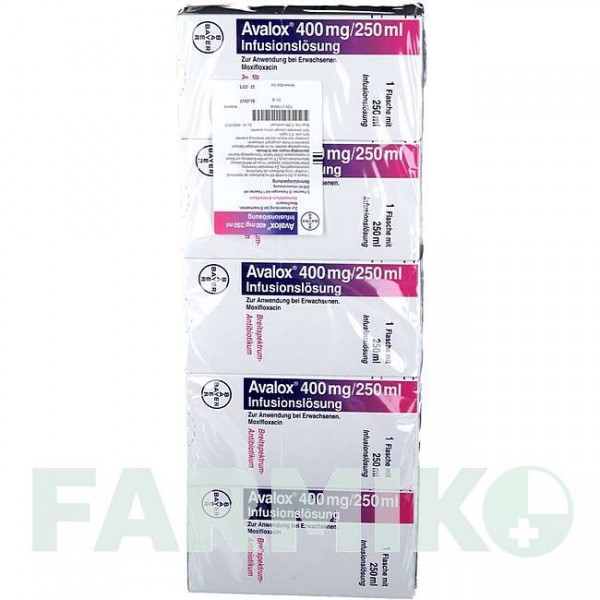 АВАЛОКС (AVALOX) 400 мг раствор 5 шт - Моксифлоксацин BAYER
