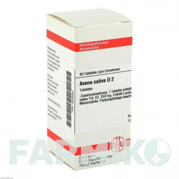 АВЕНА САТИВА (AVENA SATIVA) D 2 таблетки 80 шт - Гомеопатия DHU