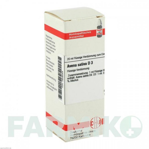 АВЕНА САТИВА (AVENA SATIVA) D 3 раствор 20 мл - Гомеопатия DHU