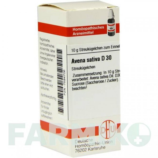 АВЕНА САТИВА (AVENA SATIVA) D 30 глобули 10 г - Гомеопатия DHU