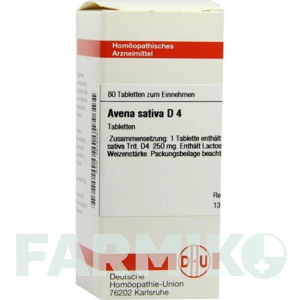 АВЕНА САТИВА (AVENA SATIVA) D 4 таблетки 80 шт - Гомеопатия DHU