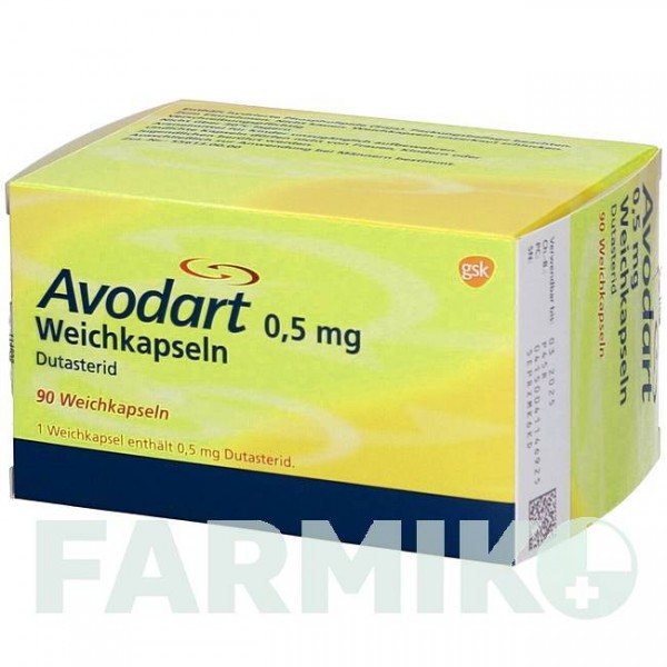 АВОДАРТ (AVODART) 0,5 мг капсули 90 шт - Дутастерид GLAXOSMITHKLINE