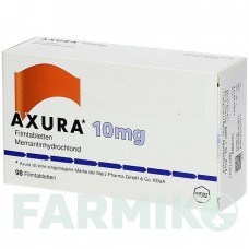 АКСУРА (AXURA) 10 мг таблетки 98 шт - Мемантин KOHLPHARMA