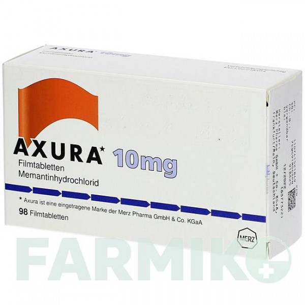АКСУРА (AXURA) 10 мг таблетки 98 шт - Мемантин KOHLPHARMA