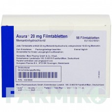 АКСУРА (AXURA) 20 мг таблетки 42 шт - Мемантин EUROPEAN PHARMA
