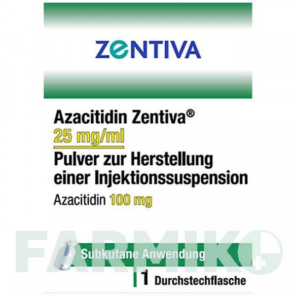 АЗАЦИТИДИН (AZACITIDIN) 25 мг/мл 100 мг флакон 1 шт - Азацитидин ZENTIVA