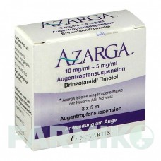 АЗАРГА (AZARGA) 10 мг/мл + 5 мг/мл краплі 3x5 мл - Тимолол, Бринзоламід KOHLPHARMA