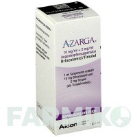 АЗАРГА (AZARGA) 10 мг/мл + 5 мг/мл краплі 5 мл - Тимолол, Бринзоламід NOVARTIS