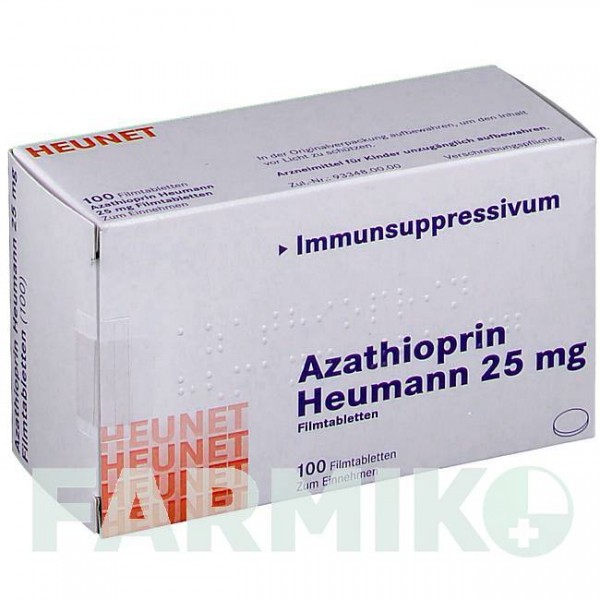 АЗАТІОПРИН (AZATHIOPRIN) 25 мг таблетки 100 шт - Азатіоприн HEUNET PHARMA