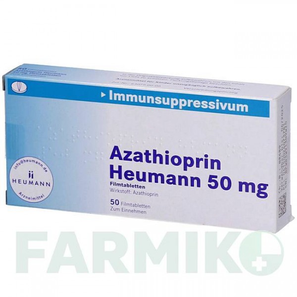 АЗАТІОПРИН (AZATHIOPRIN) 50 мг таблетки 50 шт - Азатіоприн HEUMANN PHARMA