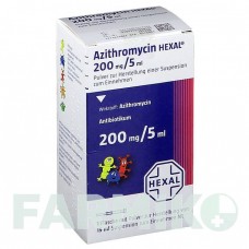 АЗИТРОМІЦИН (AZITHROMYCIN) 200 мг/5 мл порошок 15 мл - Азитроміцин HEXAL