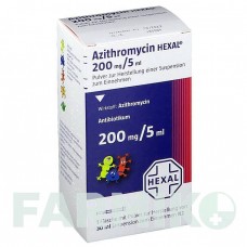 АЗИТРОМІЦИН (AZITHROMYCIN) 200 мг/5 мл порошок 30 мл - Азитроміцин HEXAL