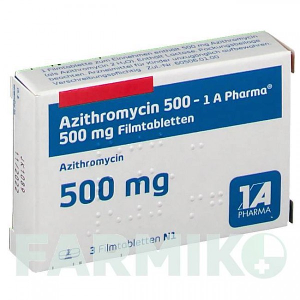 АЗИТРОМИЦИН (AZITHROMYCIN) 500 таблетки 3 шт - Азитромицин 1 A PHARMA