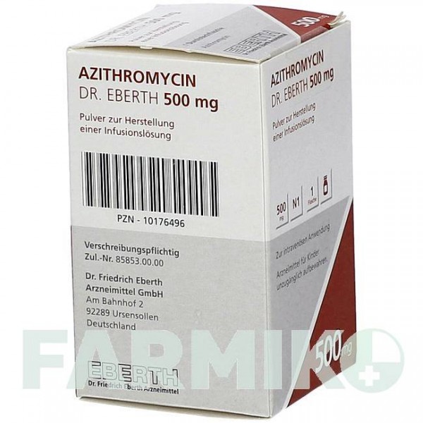 АЗИТРОМИЦИН (AZITHROMYCIN) 500 мг порошок 1 шт - Азитромицин DR.FRIEDRICH EBERTH