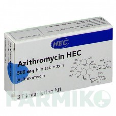 АЗИТРОМИЦИН (AZITHROMYCIN) 500 мг таблетки 3 шт - Азитромицин HEC PHARM