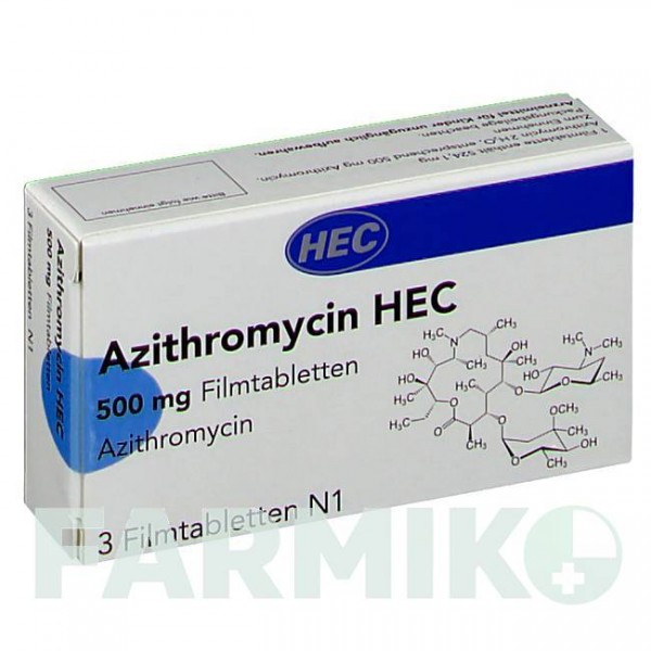 АЗИТРОМИЦИН (AZITHROMYCIN) 500 мг таблетки 3 шт - Азитромицин HEC PHARM