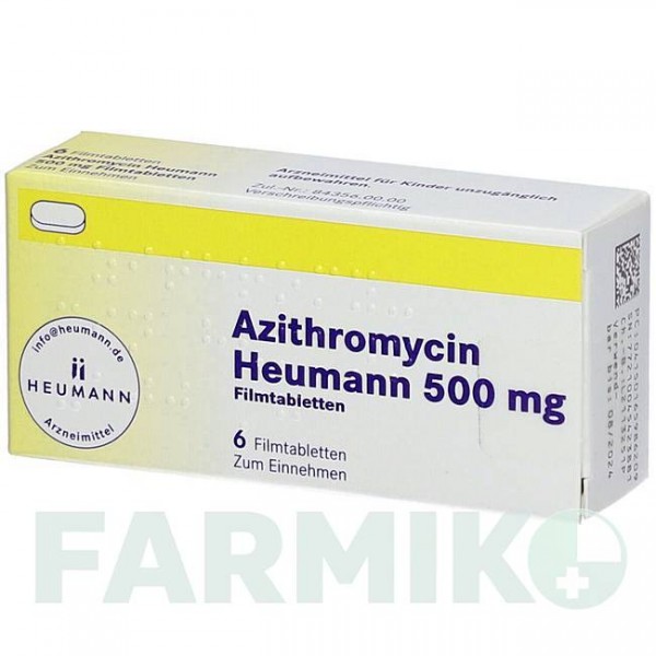 АЗИТРОМИЦИН (AZITHROMYCIN) 500 мг таблетки 3 шт - Азитромицин HEUMANN PHARMA