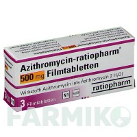 АЗИТРОМІЦИН (AZITHROMYCIN) 500 мг таблетки 3 шт - Азитроміцин RATIOPHARM