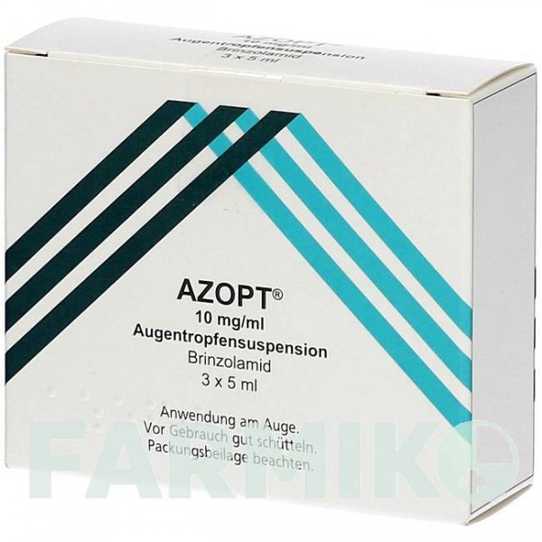 АЗОПТ (AZOPT) 10 мг/мл капли 3x5 мл - Бринзоламид AXICORP PHARMA