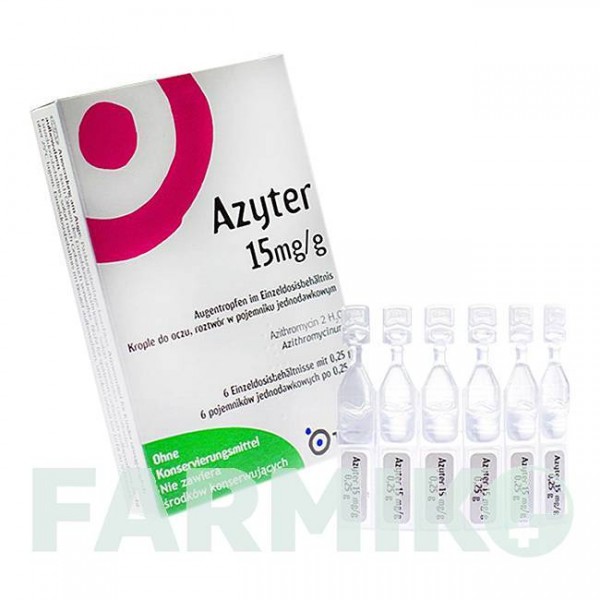 АЗИТЕР (AZYTER) 15 мг/г піпетки 6x0,25 г - Азитроміцин THEA FARMA