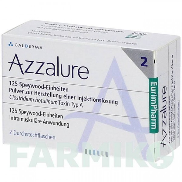 А33АЛУР (AZZALURE) 125 порошок 2 шт - Ботулинический токсин типа A EURIMPHARM
