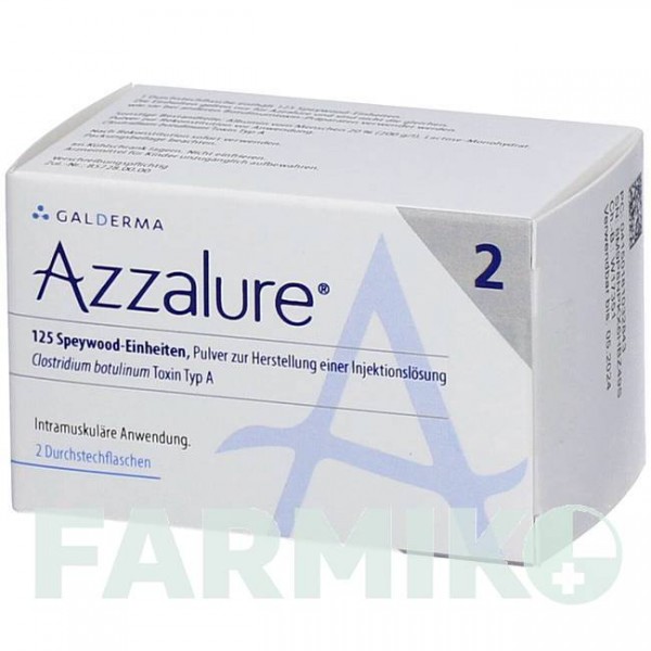 А33АЛУР (AZZALURE) 125 порошок 2 шт - Ботулинический токсин типа A ORIFARM