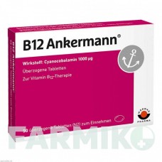 B12 АНКЕРМАНН (B12 ANKERMANN) таблетки 50 шт - Витамин B12 (Цианокобаламин) WORWAG PHARMA