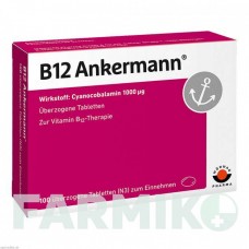 B12 АНКЕРМАНН (B12 ANKERMANN) таблетки 100 шт - Витамин B12 (Цианокобаламин) WORWAG PHARMA