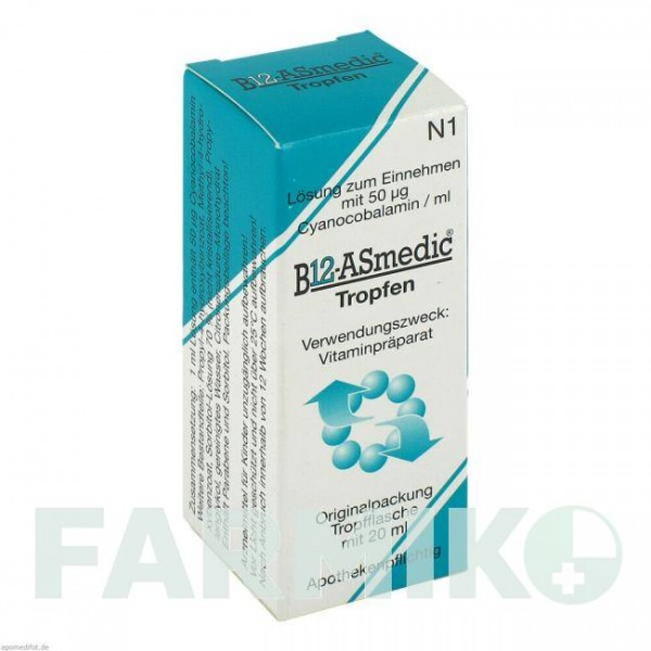 B12 АСМЕДИК (B12 ASMEDIC) капли 20 мл - Витамин B12 (Цианокобаламин) DYCKERHOFF PHARMA