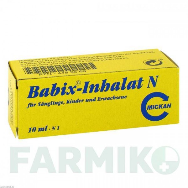БАБИКС (BABIX) ингалятор 10 мл - Активные вещества MICKAN