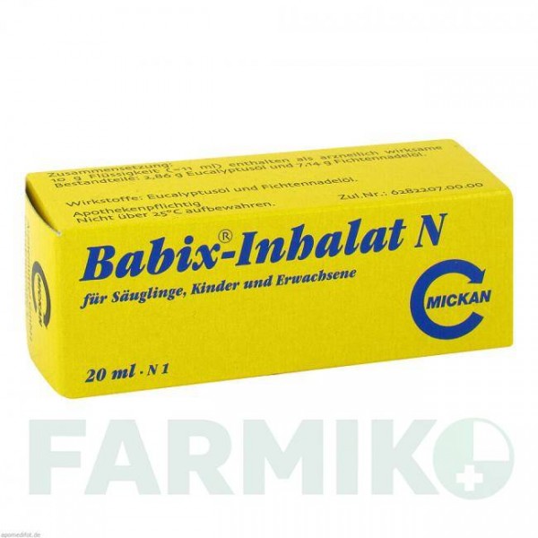 БАБИКС (BABIX) ингалятор 20 мл - Активные вещества MICKAN