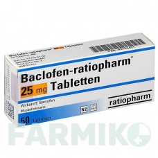 БАКЛОФЕН (BACLOFEN) 25 мг таблетки 50 шт - Баклофен RATIOPHARM