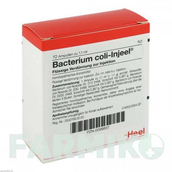 БАКТЕРИУМ КОЛИ (BACTERIUM COLI) ампулы 10 шт - Гомеопатия BIOLOGISCHE HEILMITTEL HEEL