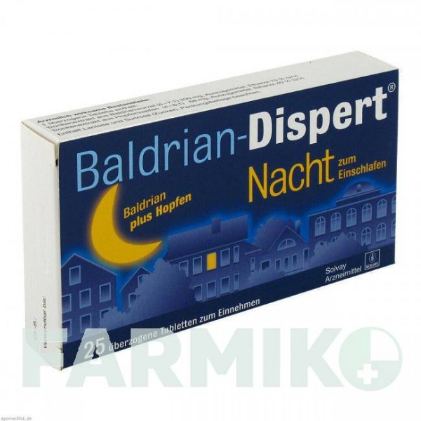 БАЛДРІАН ДИСПЕРТ (BALDRIAN DISPERT) таблетки 25 шт - Активні речовини CHEPLAPHARM