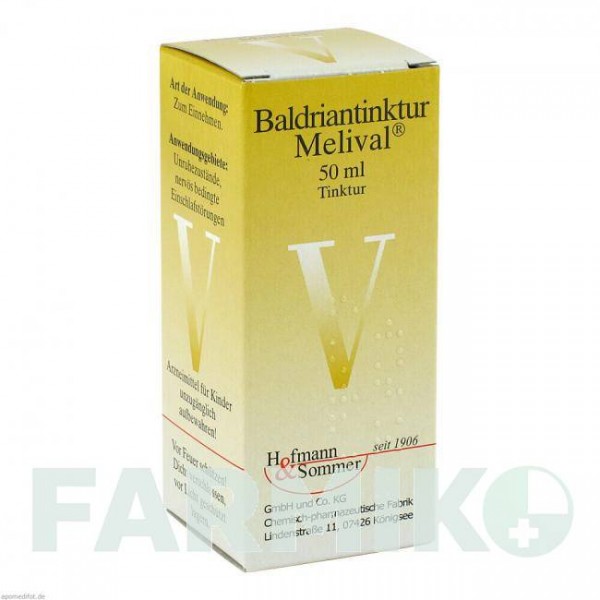 БАЛДРИАНТИНКТУР (BALDRIANTINKTUR) настойка 50 мл - Корень валерианы HOFMANN & SOMMER