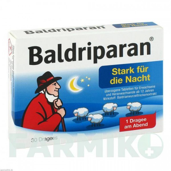 БАЛДРИПАРАН (BALDRIPARAN) таблетки 30 шт - Корень валерианы PHARMASGP