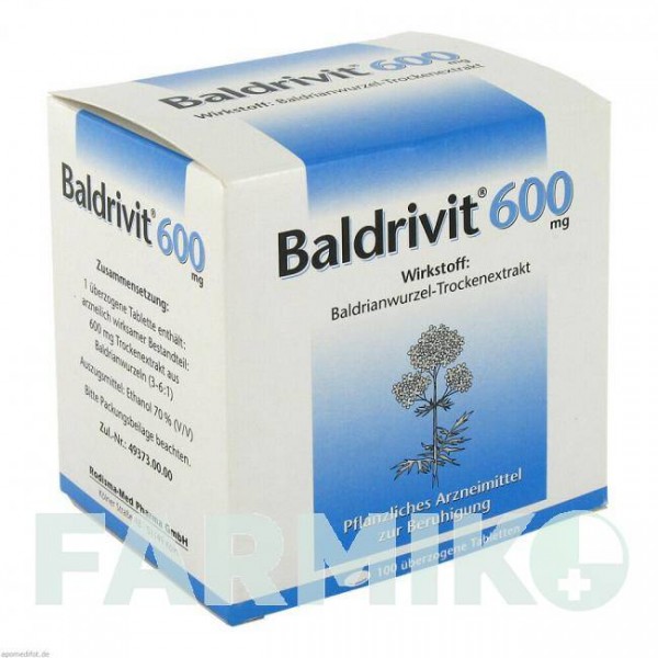 БАЛДРИВИТ (BALDRIVIT) 600 мг таблетки 100 шт - Корень валерианы RODISMA-MED PHARMA