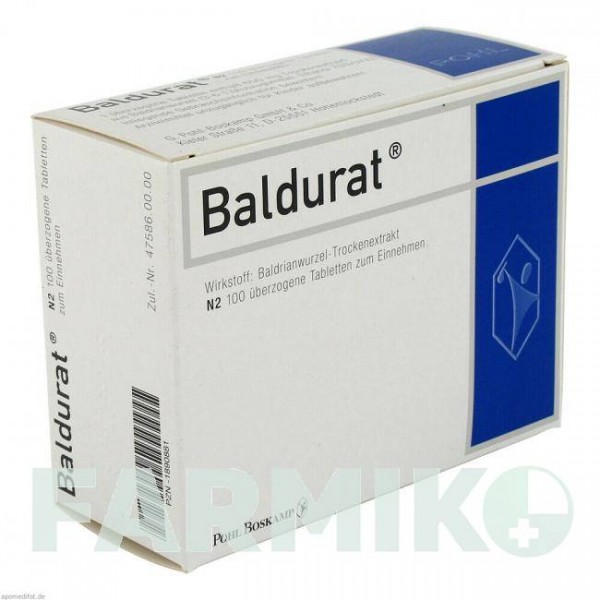 БАЛДУРАТ (BALDURAT) таблетки 100 шт - Корінь валеріани G.POHL-BOSKAMP
